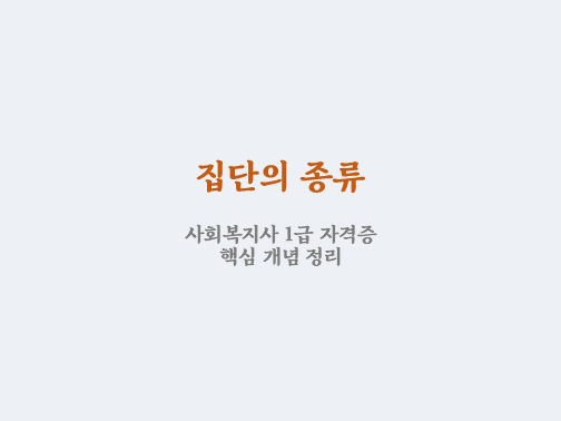  자조 집단, 지지 집단 등 (사회복지실천집단의 종류)