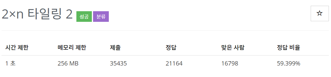  [백준(BOJ)] 11727번 : 2xn 타일링 2 - PYTHON[파이썬]