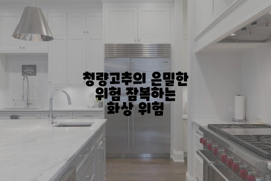 청량고추의 은밀한 위험 잠복하는 화상 위험