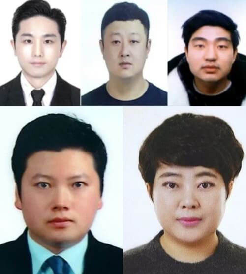 왼쪽 위부터 이경우 황대한 연지호 유상원 황은희 모습