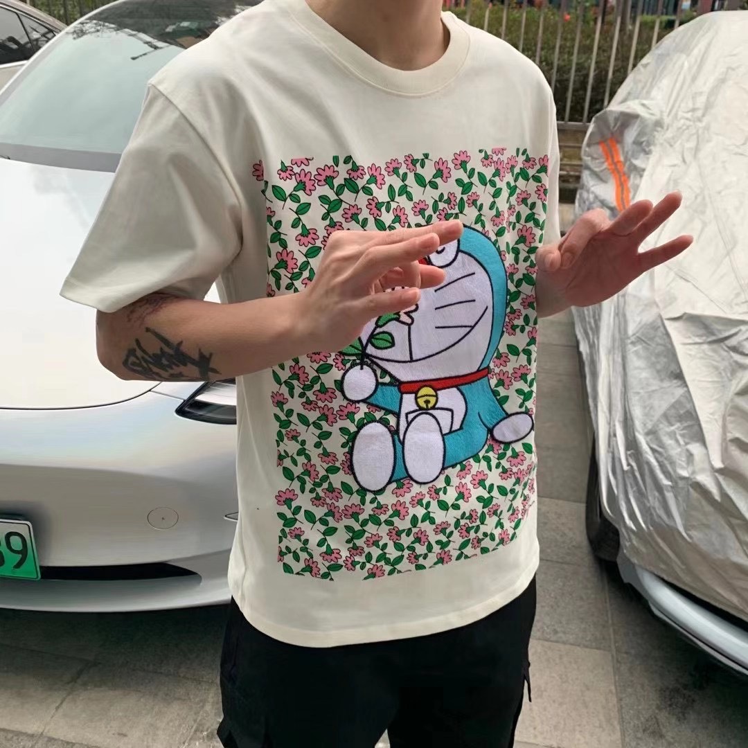  [GUCCI x DORAEMON] 구찌 X 도라에몽 코튼 반팔 티셔츠 615044 XJDIF 9095