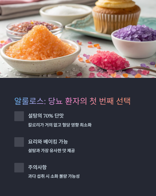 알룰로스 당뇨 환자의 첫 번째 선택