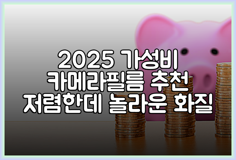 2025 가성비 카메라필름 추천 저렴한데 놀라운 화질