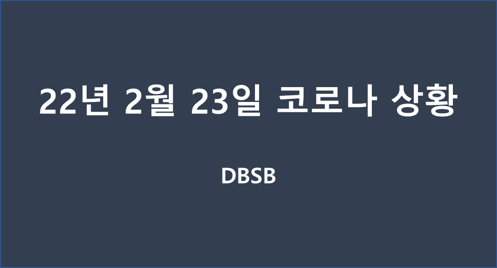  22년 2월 23일 코로나 확진자 전세계 1위, 15만명 돌파. 오미크론 언제까지?