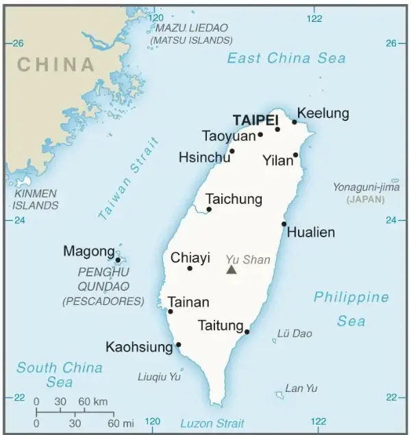 타이페이 Taipei 위치 (source: wikipedia.org)