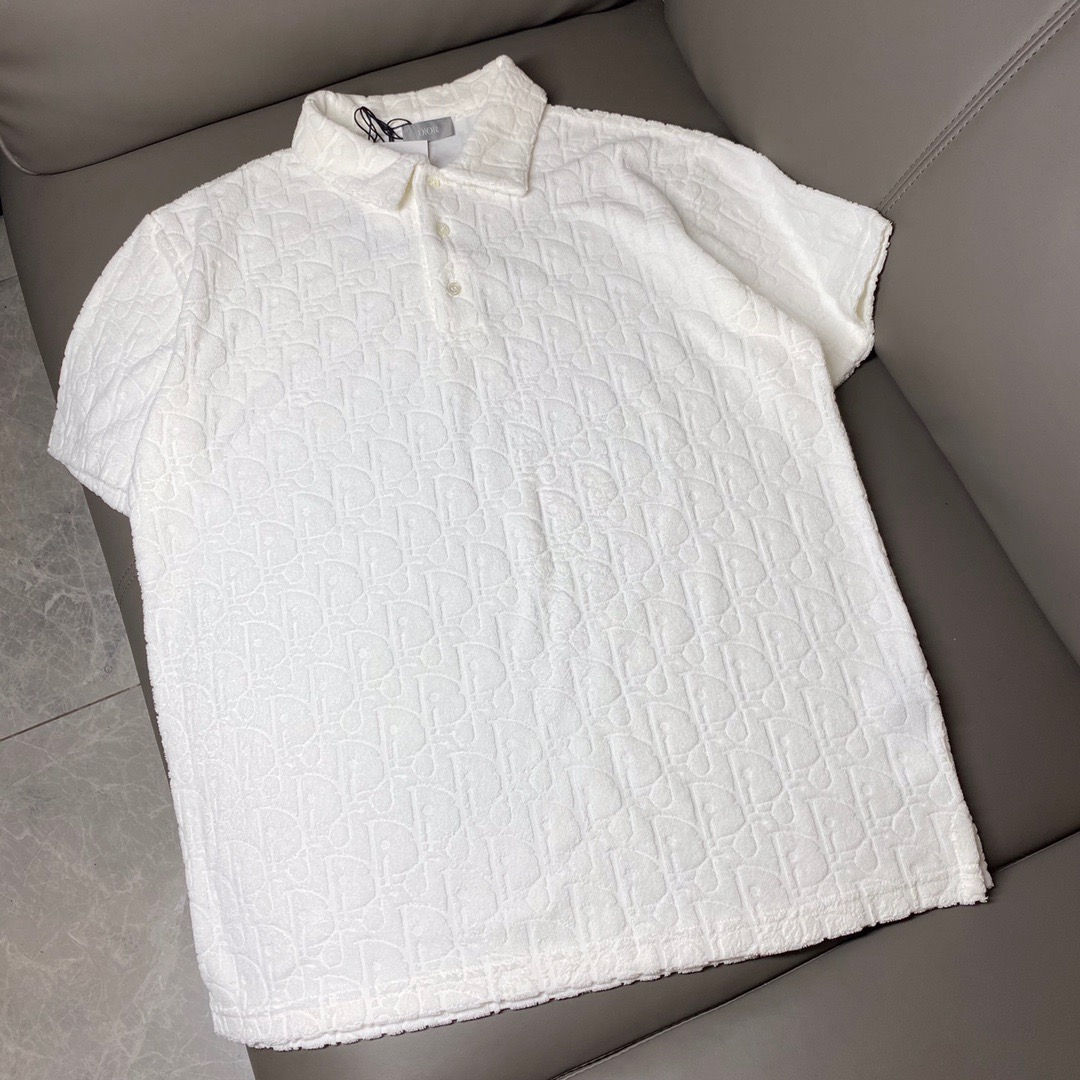  [DIOR] 디올 DIOR OBLIQUE 오버사이즈 폴로 반팔 티셔츠 113J812A0614_C020 (2 COLOR)