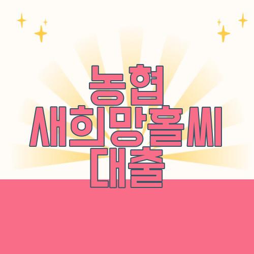 농협 새희망홀씨 대출
