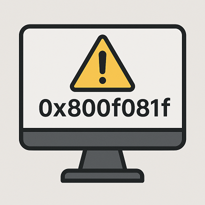 0x800f081f 오류사진