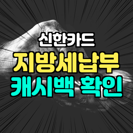  신한카드 체크카드 지방세 납부이벤트 캐시백은 언제?