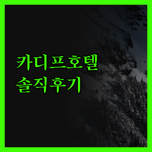 이지호텔 카디프, 솔직 후기 좁지만 
