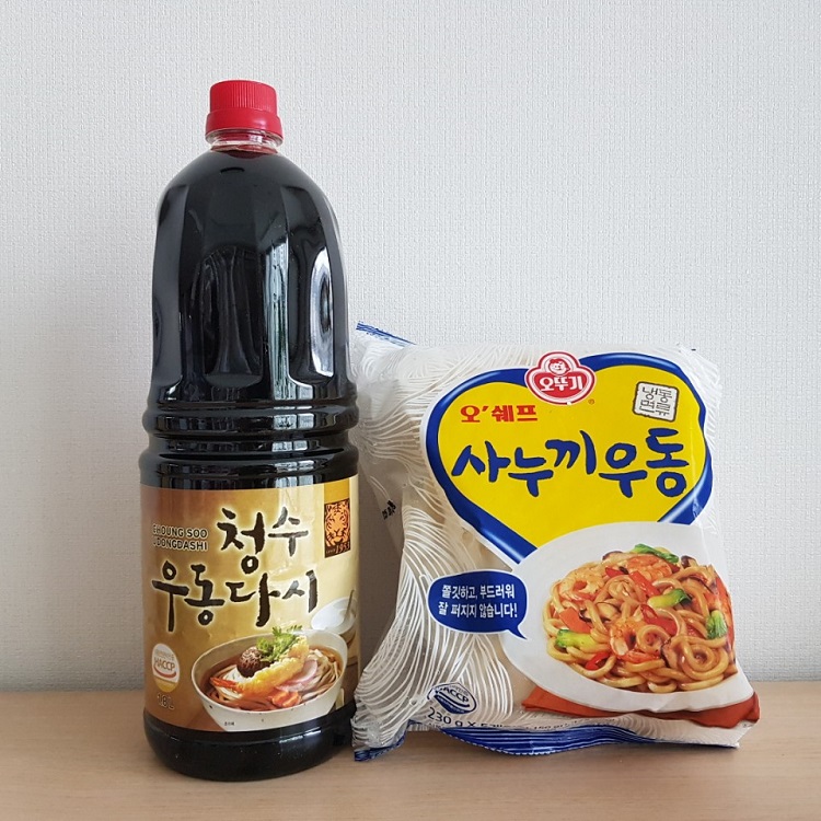 청수우동다시-오뚜기오쉐프사누끼우동면