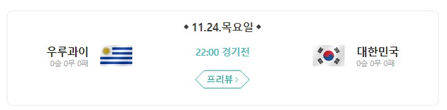  월드컵 한국 경기 일정 - (2022 카타르 월드컵)