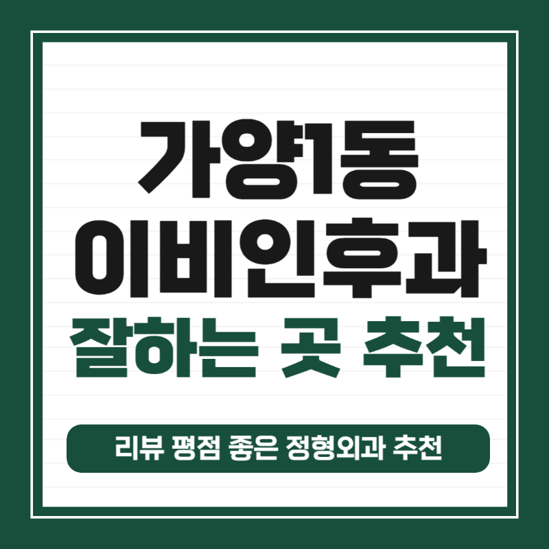 강서구 가양1동 이비인후과 귀지제거 감기 목 수액 독감 귀 진료 유명하고 잘하는 곳