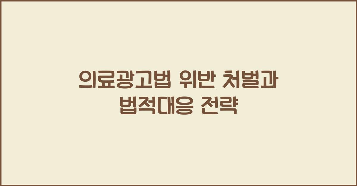 의료광고법 위반 처벌