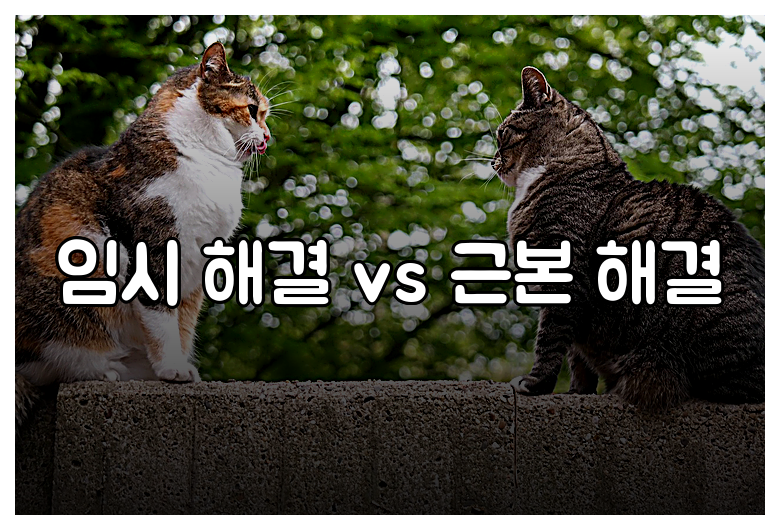 임시 해결 vs 근본 해결