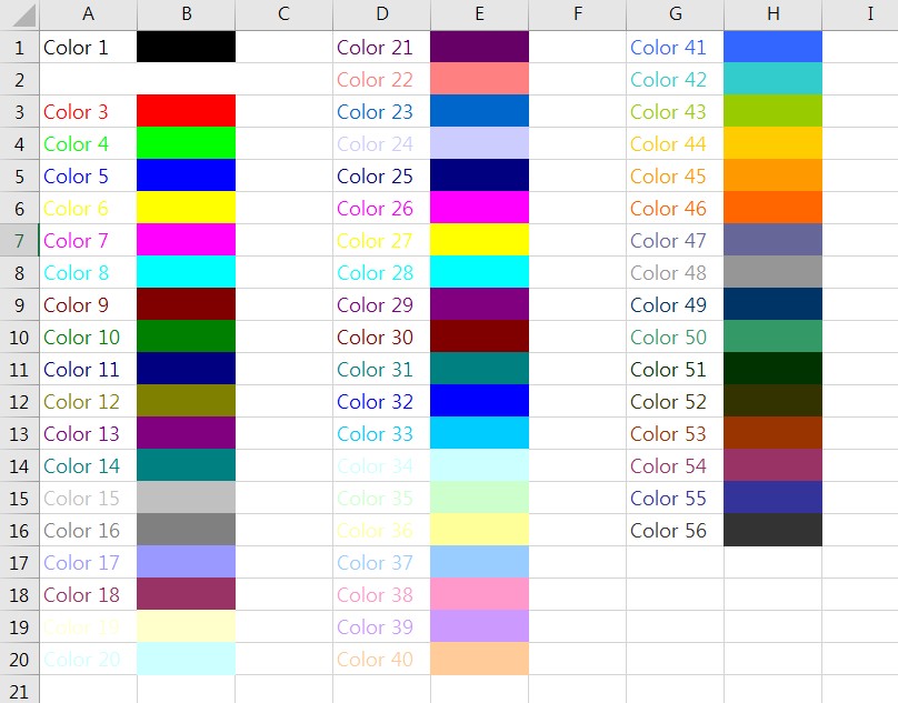 ColorIndex_번호별_색상