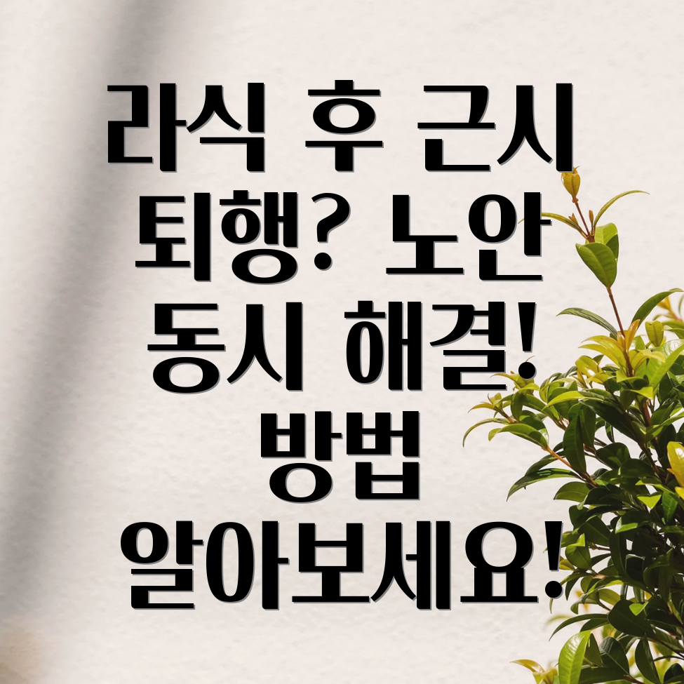 라식 후 근시 퇴행