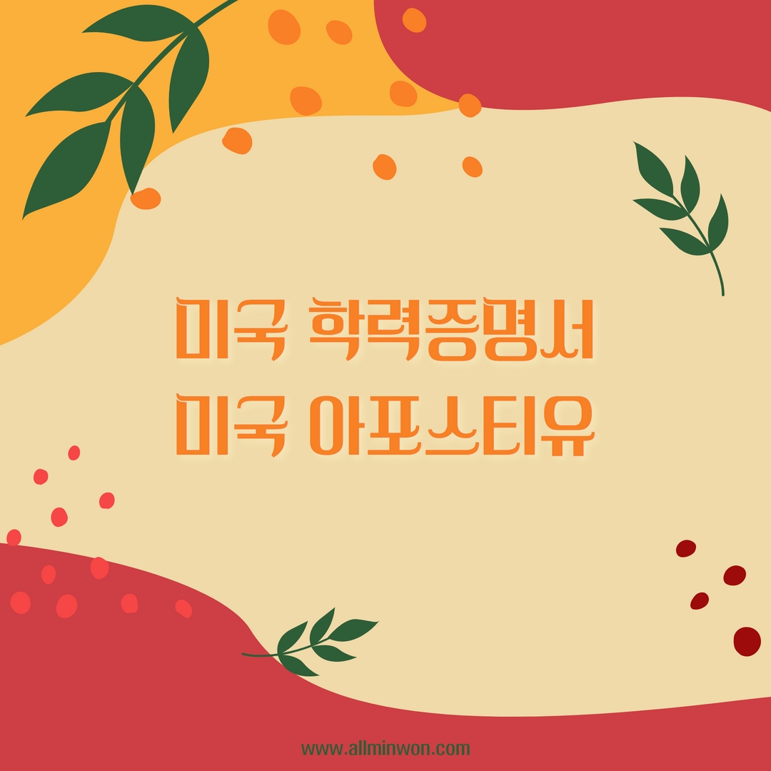  미국 학력 아포스티유 서류 발급부터 배송까지! 온라인 신청가능해