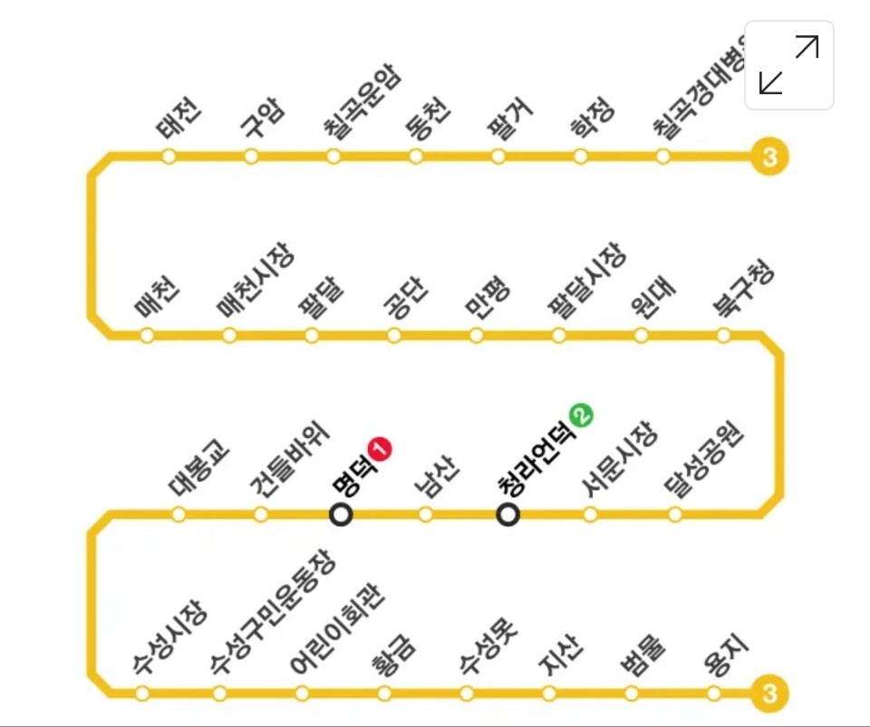 부산지하철 3호선 노선도