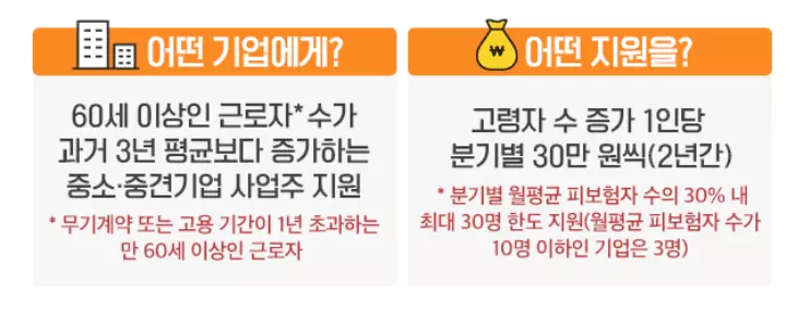  2022년 고령자 계속고용장려금 (만 60세 이상 근로자)