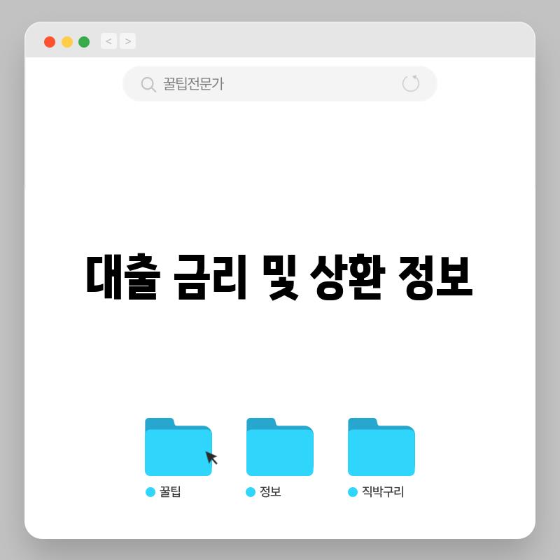 대출 금리 및 상환 정보