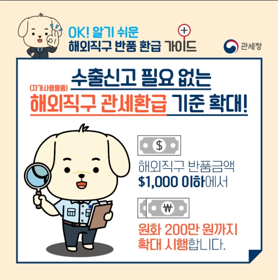  알기 쉬운 해외직구 반품 환급 가이드_관세청