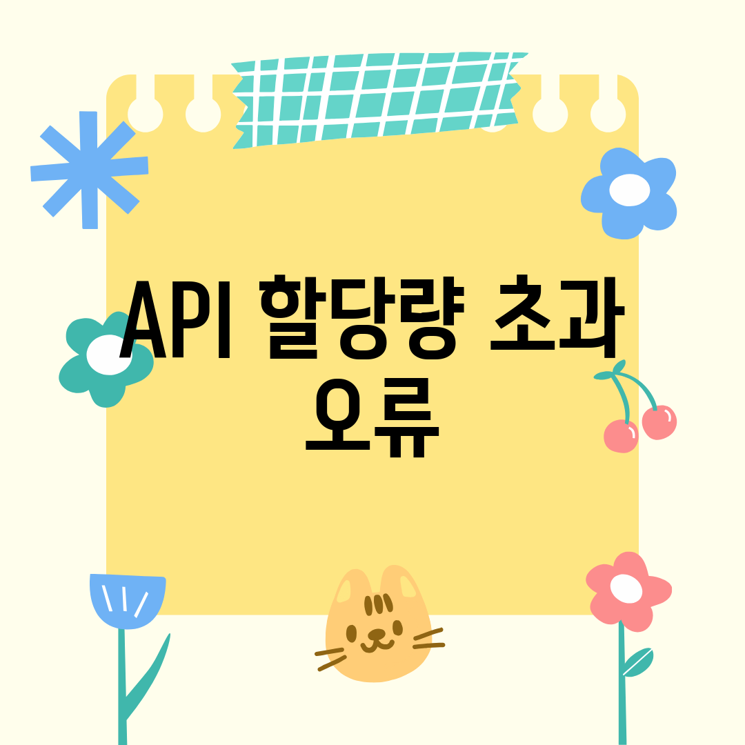 API 할당량 초과 오류