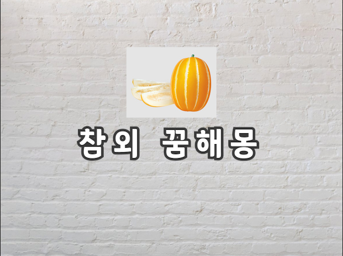  참외 꿈 참외 꿈해몽이 궁금하다면 그건 못참지