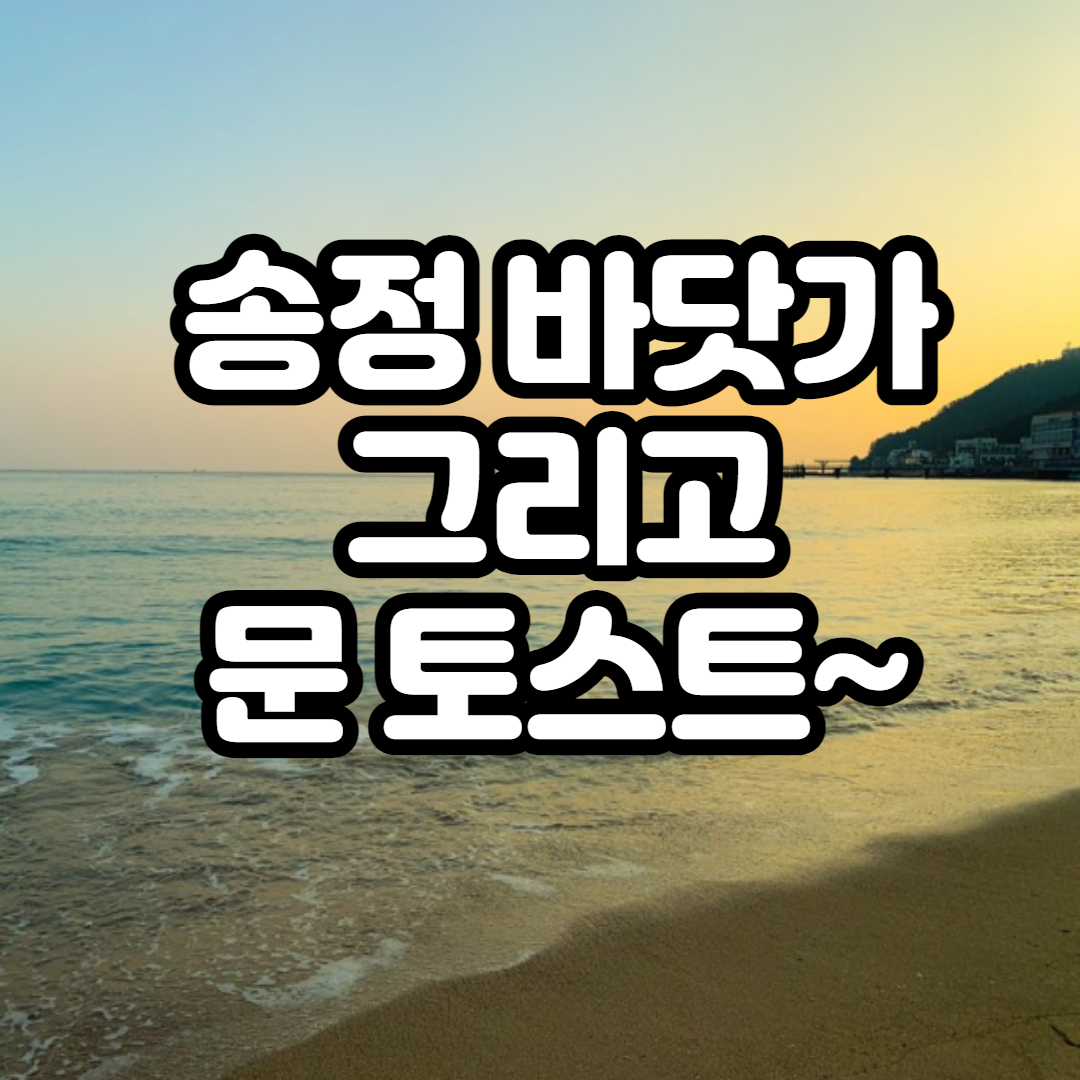  문토스트 그리고 나의 사랑 부산 송정 해수욕장~