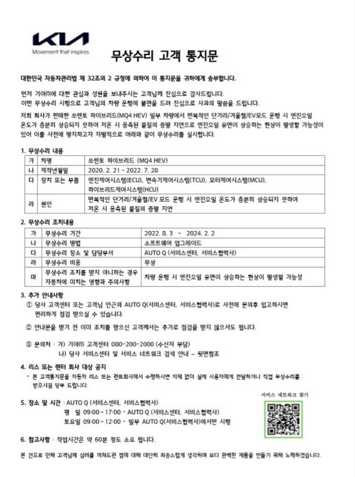  드디어 기아에서 쏘렌토 하브 SW업데이트