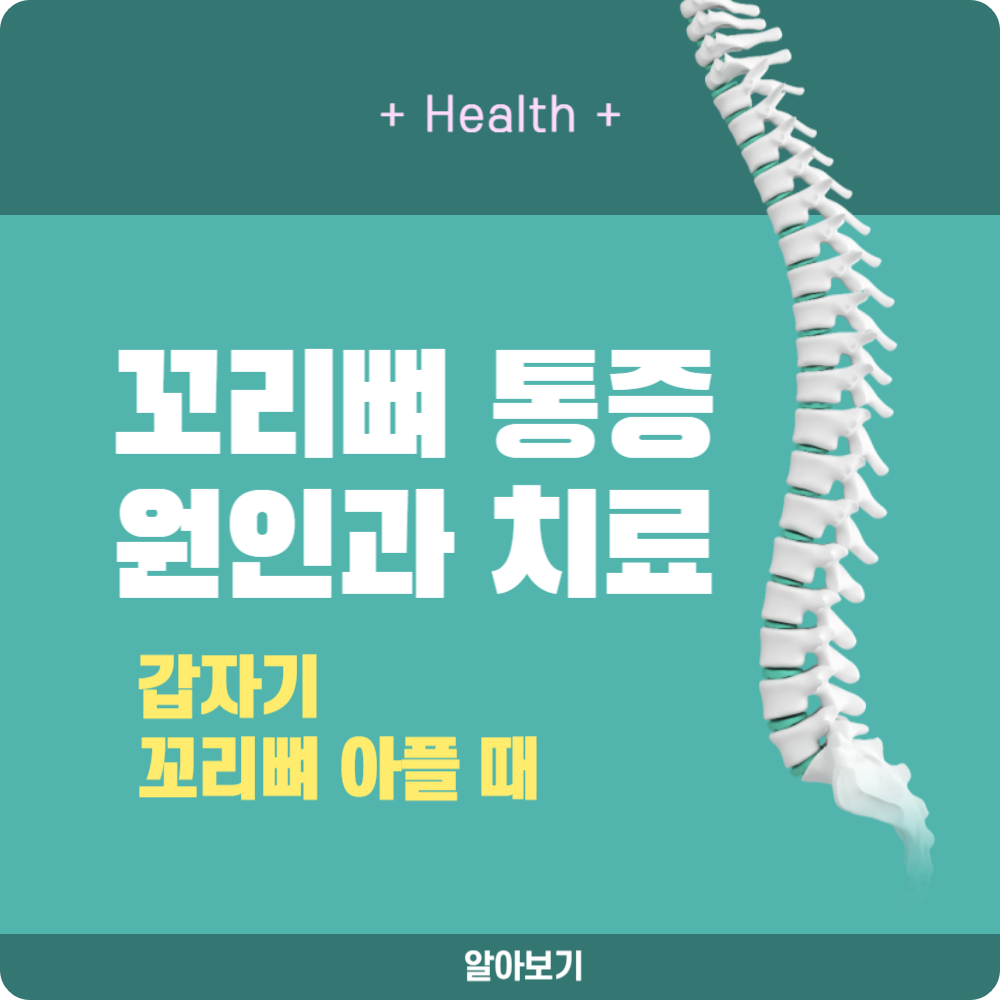 꼬리뼈 통증 원인과 치료, 갑자기 엉덩이 꼬리뼈 아플 때