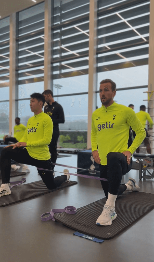 훈련중인 토트넘 홋스퍼의 해리 케인과 손흥민(출처: 토트넘 홋스퍼 인스타그램)