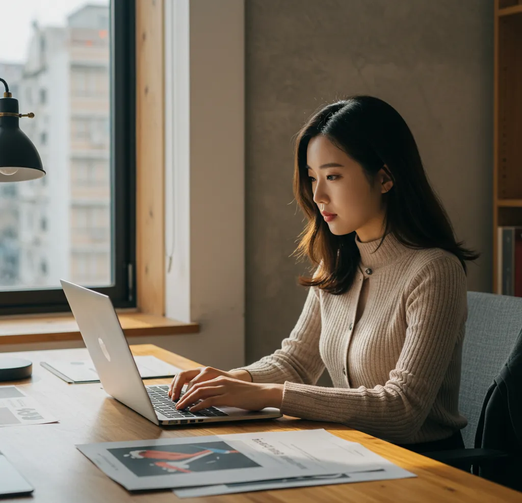 일러스트레이터-사용하는-한국여자3