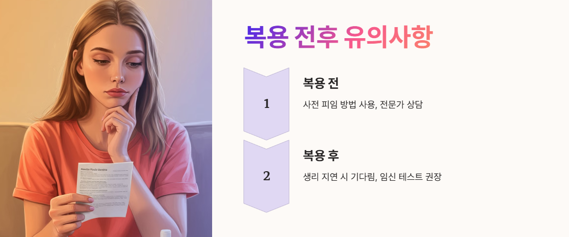 복용 전후 유의해야 할 점