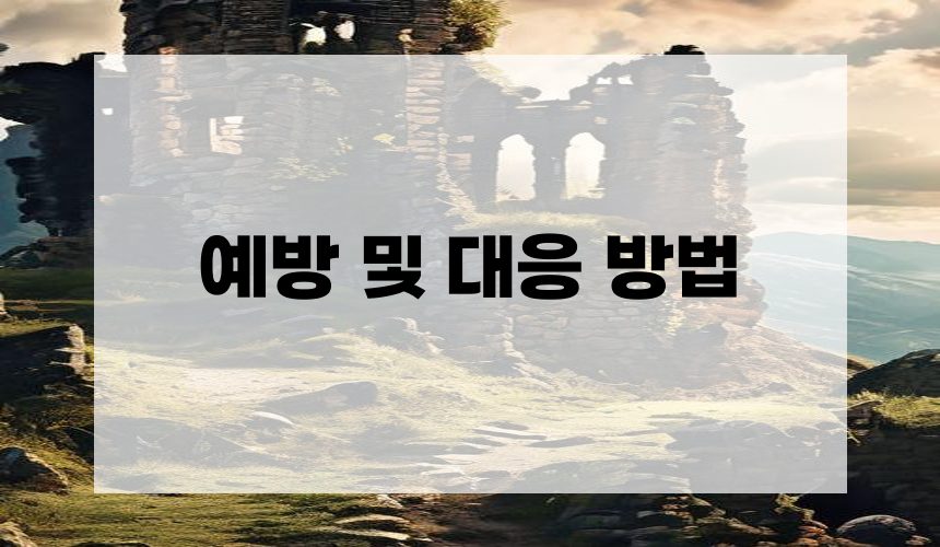 예방 및 대응 방법