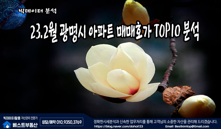  23.2월 광명시 아파트 매매호가 TOP10 분석 !!!