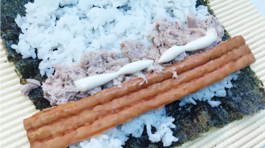김밥 만드는 방법, 집에서 간단한 참치햄(+ 마요네즈 김밥)