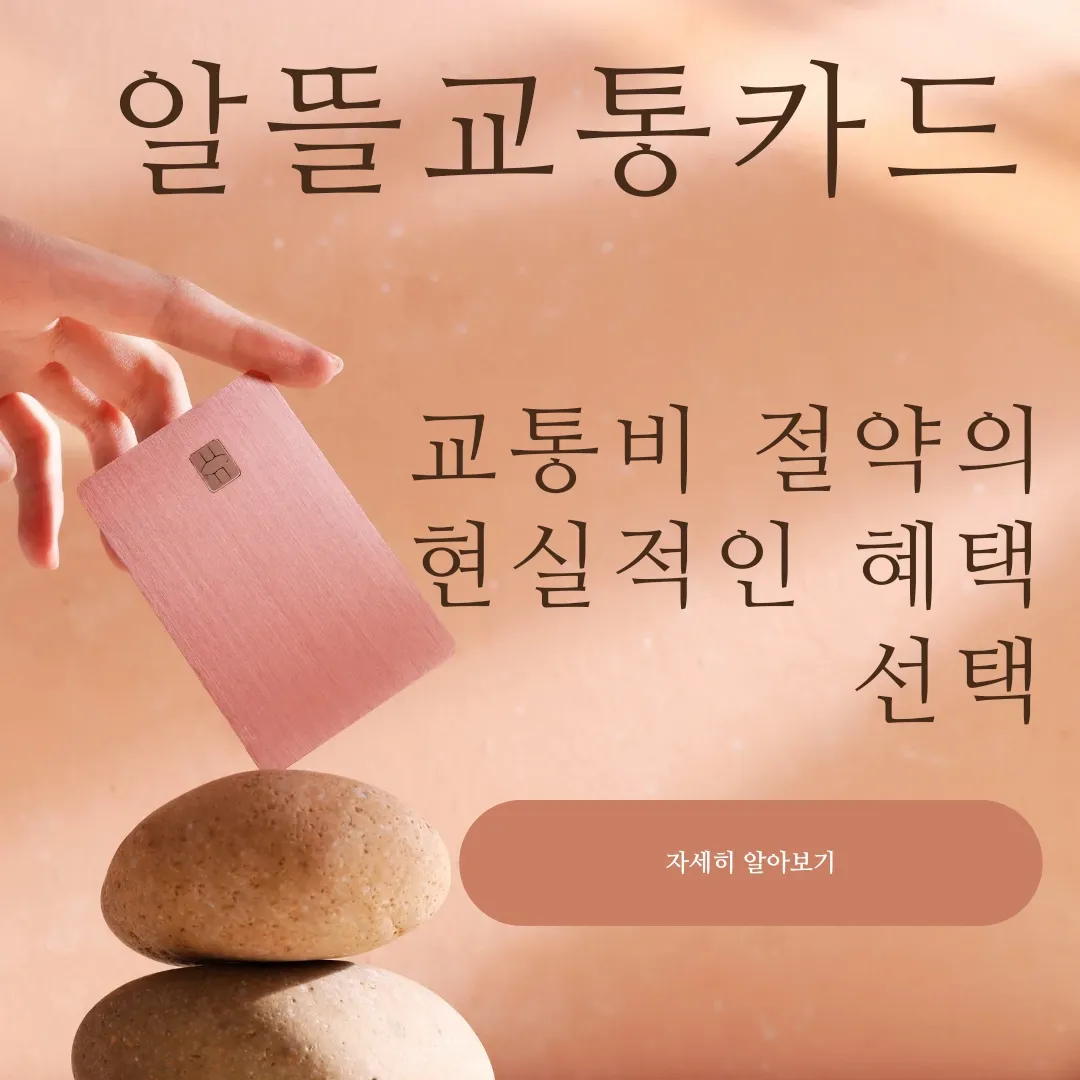  알뜰교통카드, 교통비 절약의 현실적인 혜택 선택