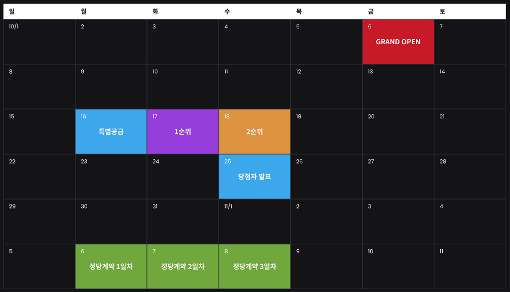 강릉 오션시티 아이파크 당첨자 발표 및 정당계약 분양일정