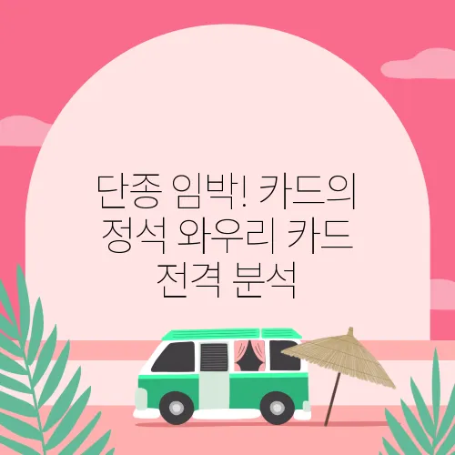 단종 임박! 카드의 정석 와우리 카드 전격 분석