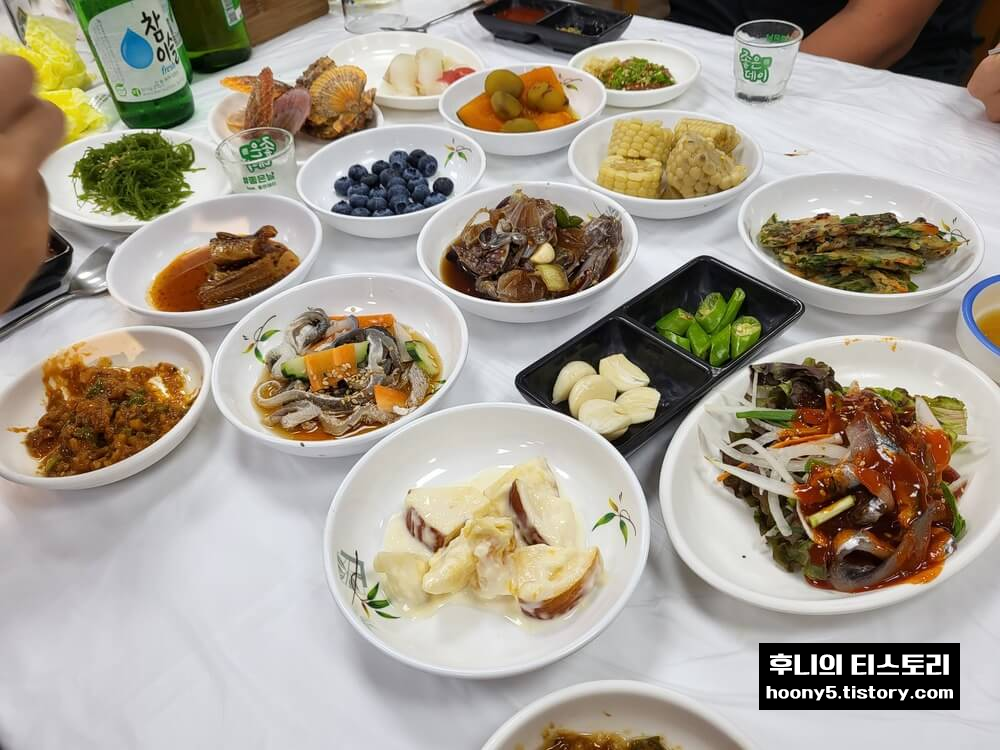 모둠회 상차림 모습(일반)