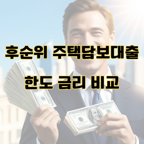 후순위 주택담보대출 한도 금리 비교