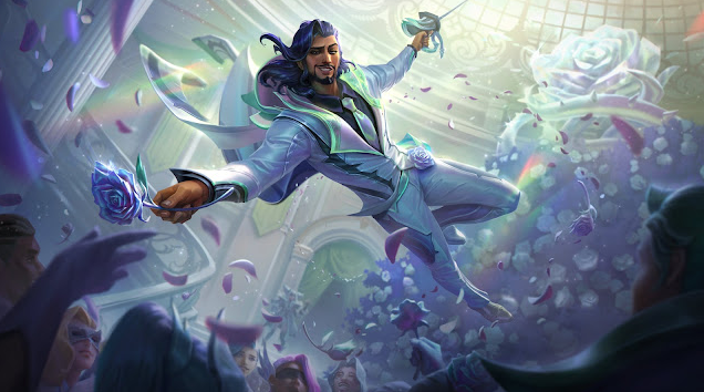  롤 PBE 아크샨 엘리스 잔나 수정 메마른 장미 스킨