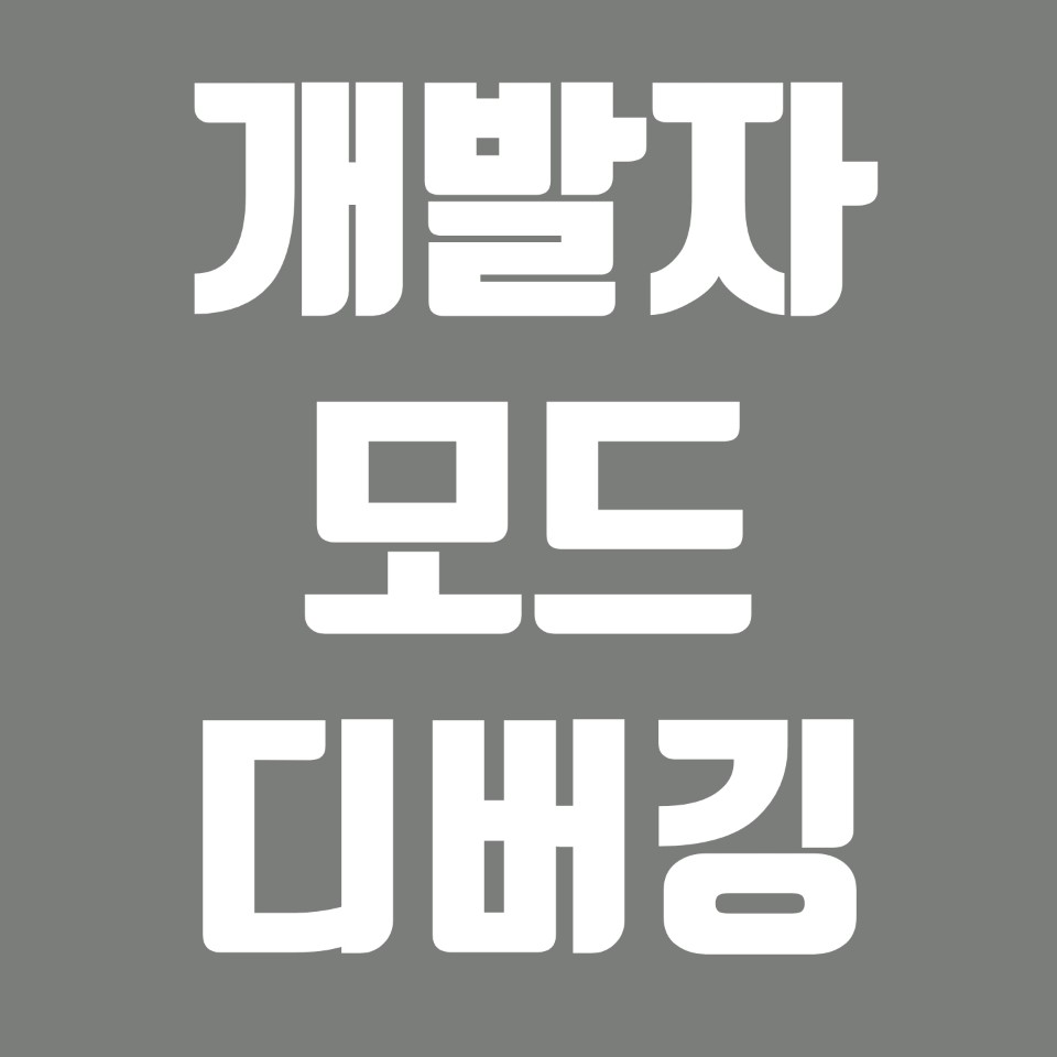  갤럭시 개발자옵션  활성화, USB 디버깅