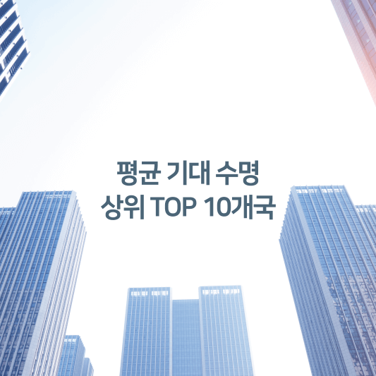 평균 기대 수명 상위 TOP 10개국