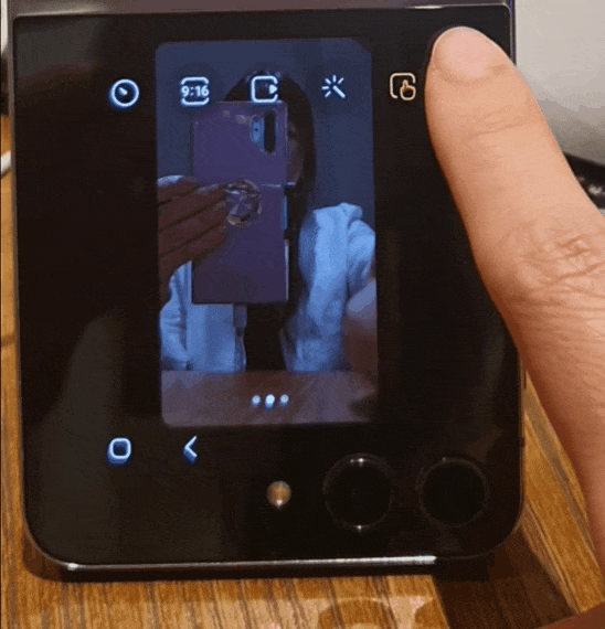 플립6 커버화면 카메라 비율 조정방법