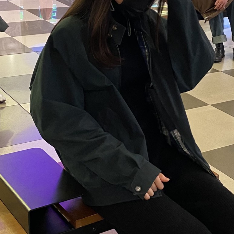 캐주얼 점퍼 그린색 리뷰 및 착샷 간절기 가볍게 입기 좋은 빈폴 28