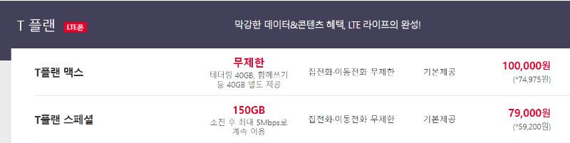 웨이브무료 SKT요금제