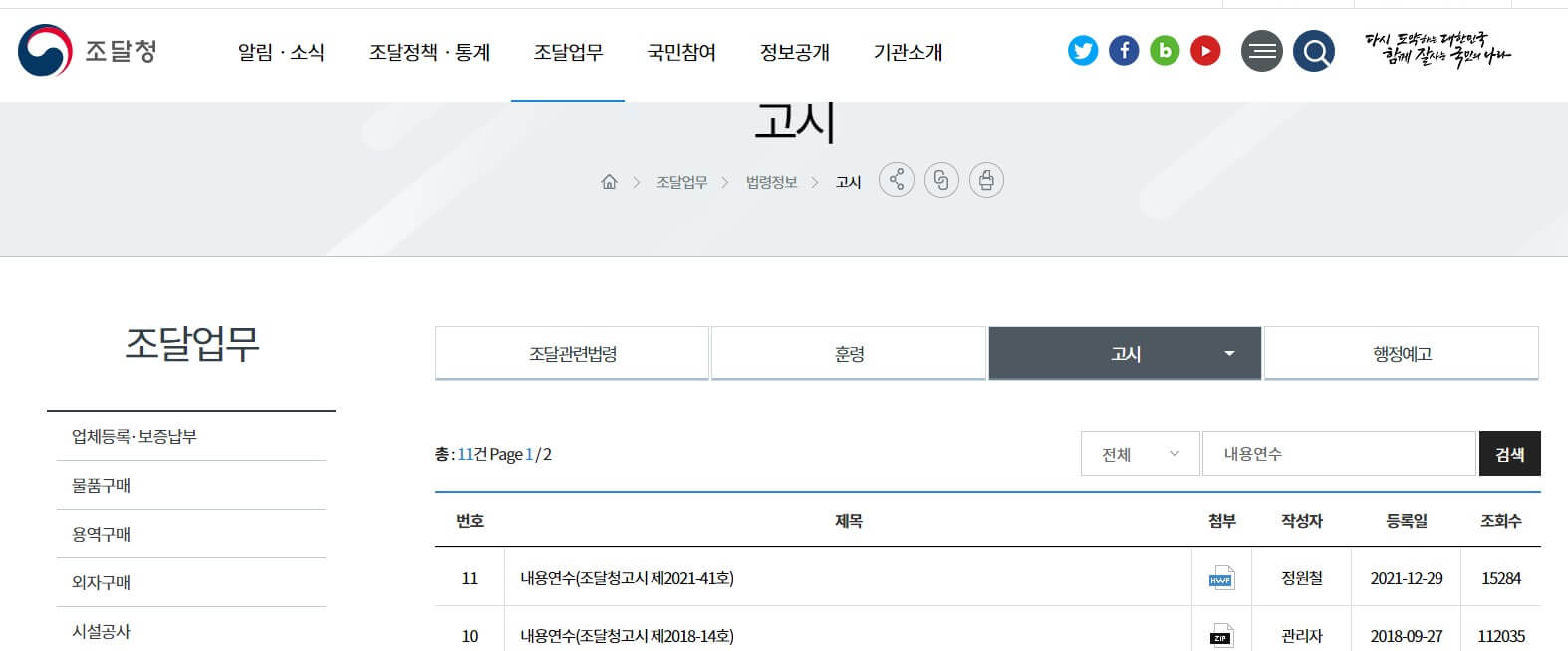 고시-내용연수