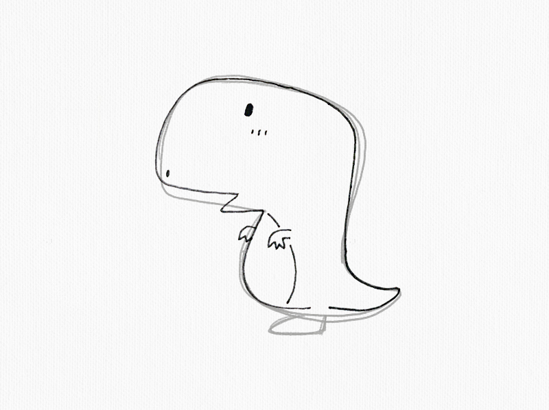 공룡 일러스트 [손그림 일러스트 강좌] 1